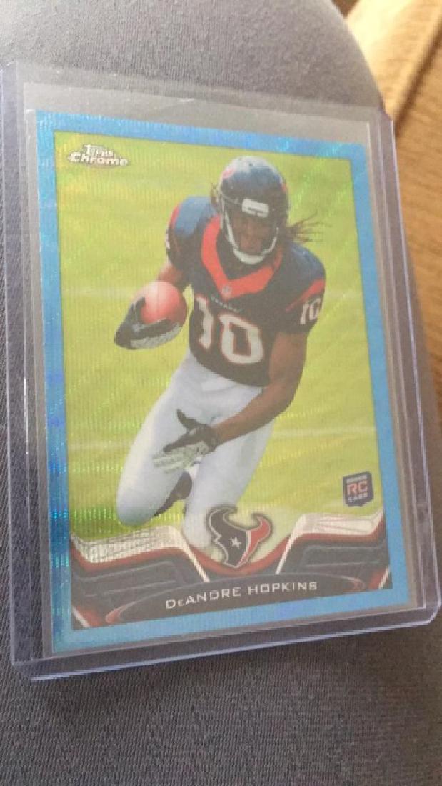 Deandre Hopkins 2013 Topps Chrome Blue pulsar RC: Deandre Hopkins 2013 Topps Chrome Blue pulsar RC