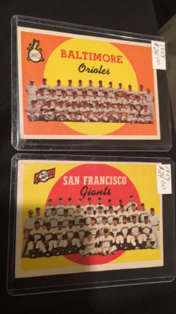 1959 Topps Team Card lot Baltimore Orioles and (1 of 3)
