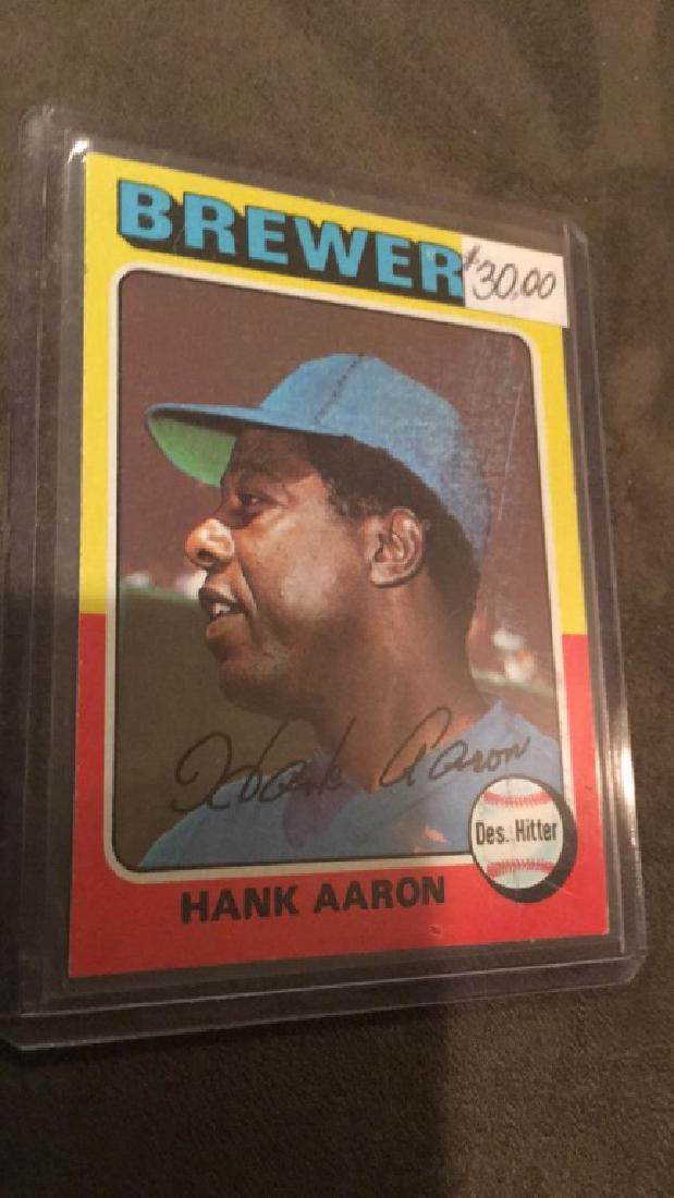 Hank Aaron 1975 Topps Vintage card (1 of 2)