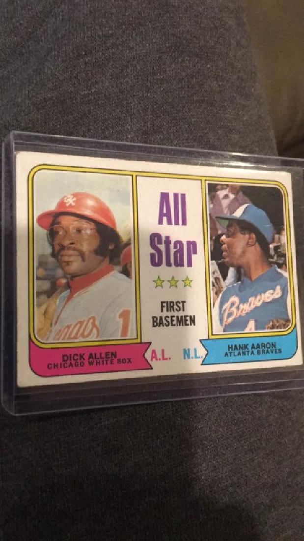 Hank Aaron Dick Allen 1972 Topps all star (1 of 2)