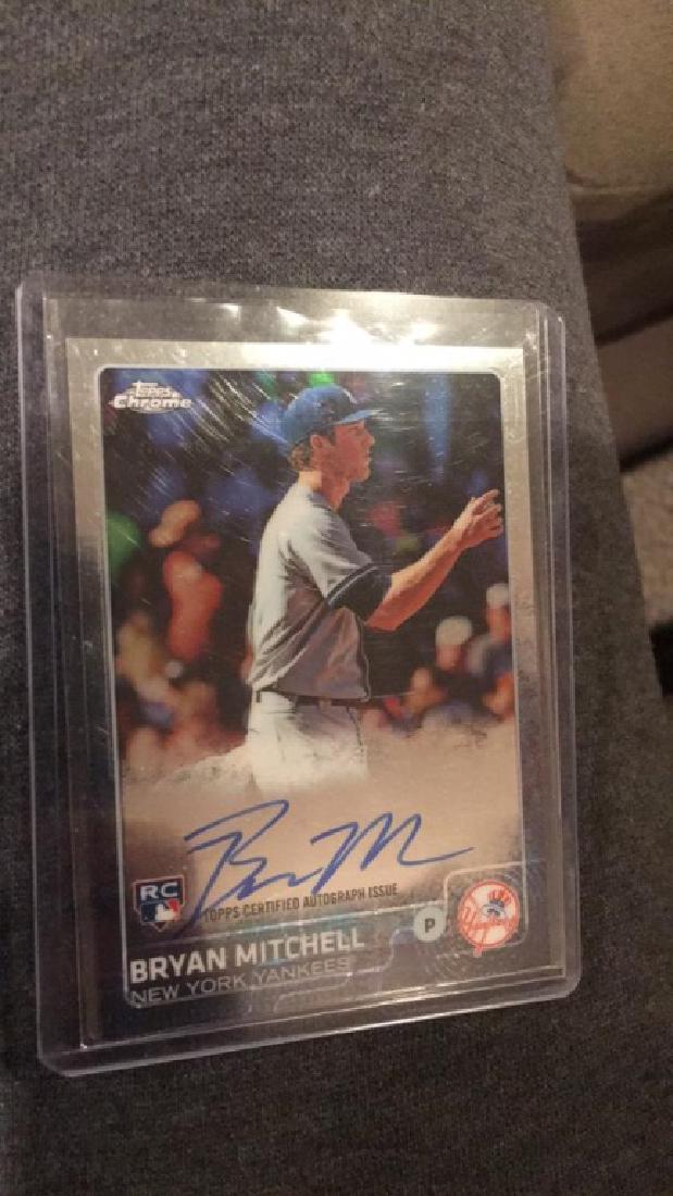 Bryan Mitchell 2015 Topps chrome auto (1 of 2)