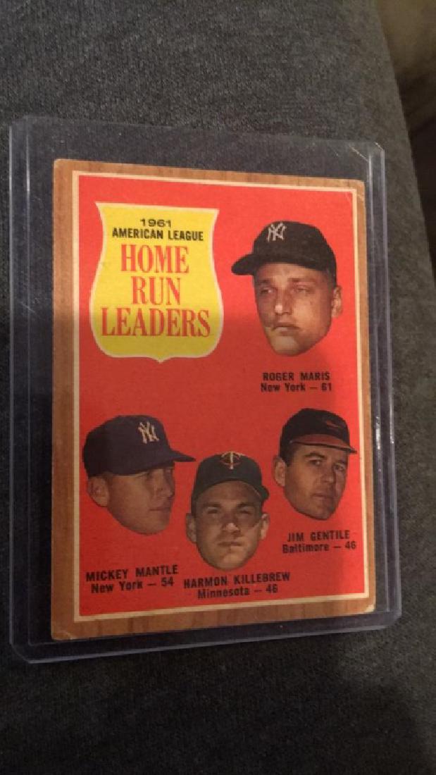 1962 Topps Mickey Mantle roger Maris home run (1 of 3)