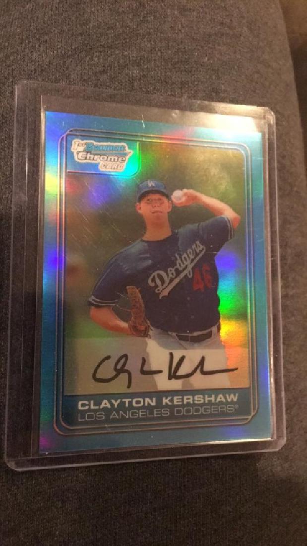 Clayton Kershaw 2013 bowman chrome blue RC (1 of 2)