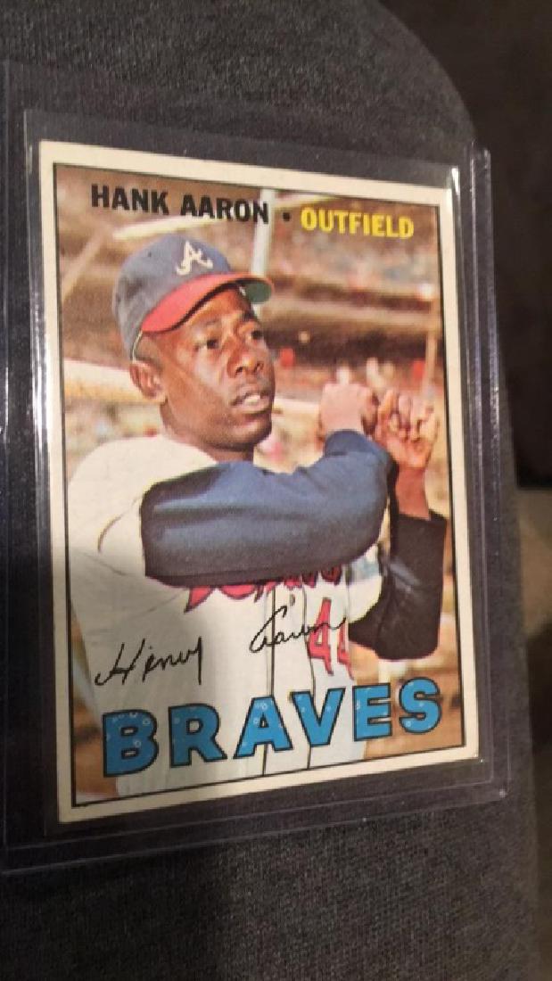 Hank Aaron 1967 Topps Card (1 of 2)