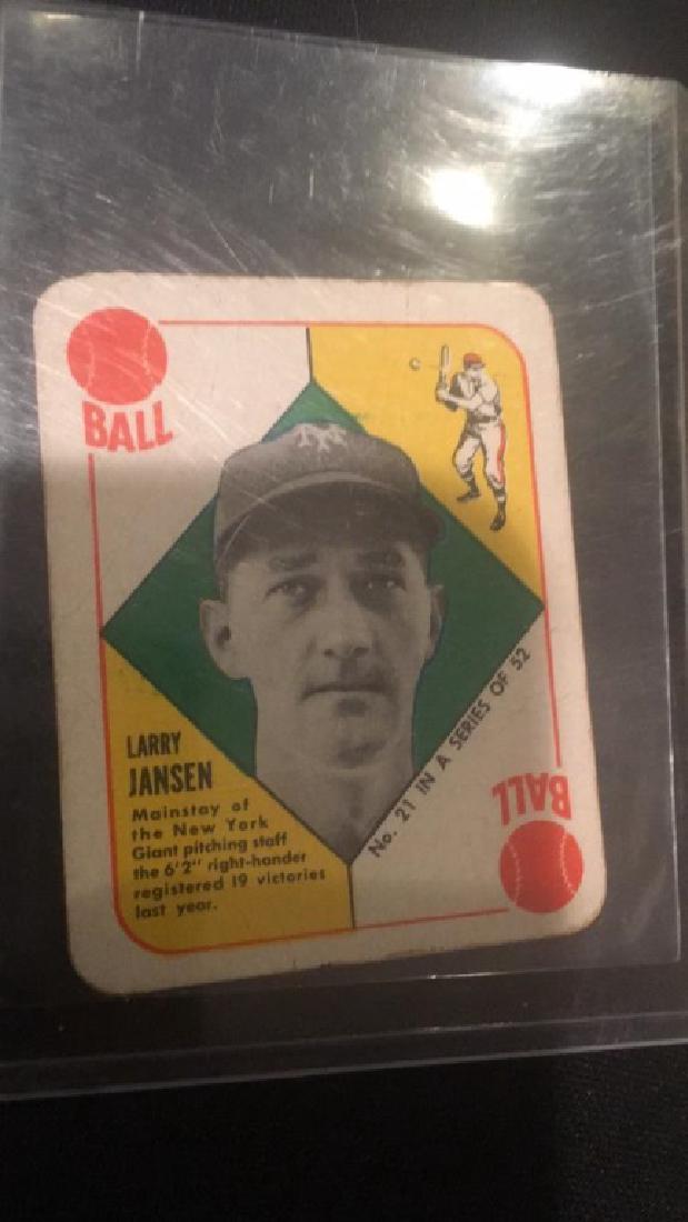 Larry Jansen 1951 Topps Red Back (1 of 2)