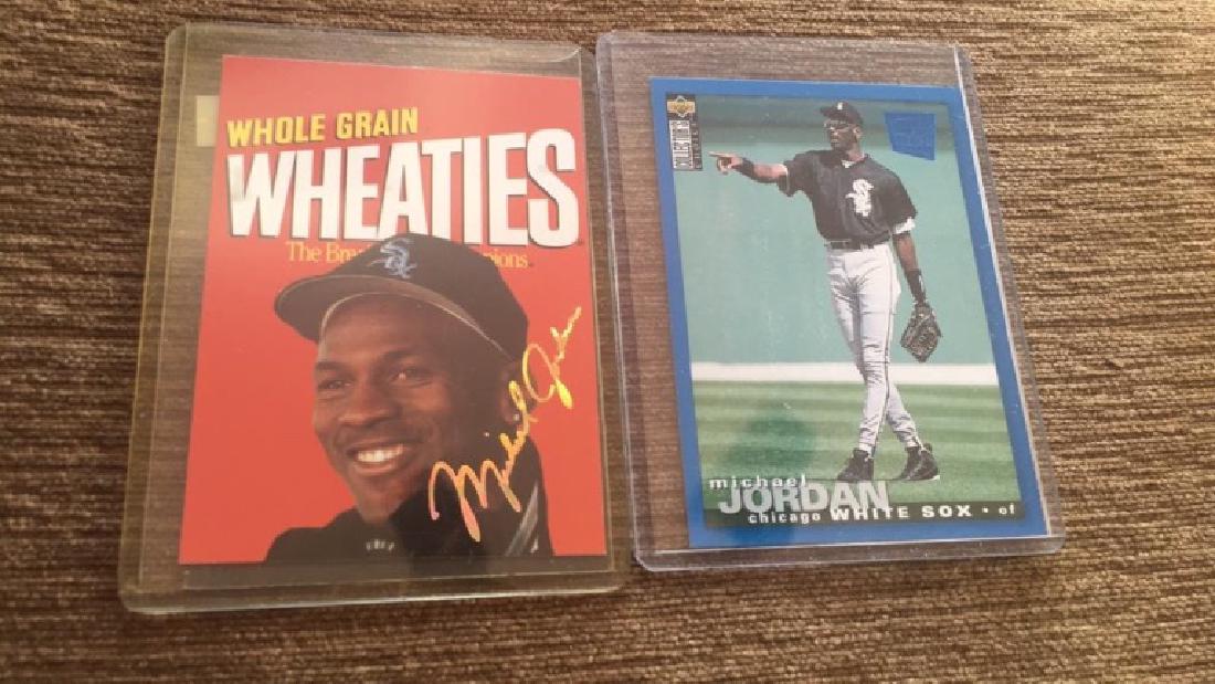 Michael Jordan 2 card lot CC blue baseball RC SP (1 of 2)