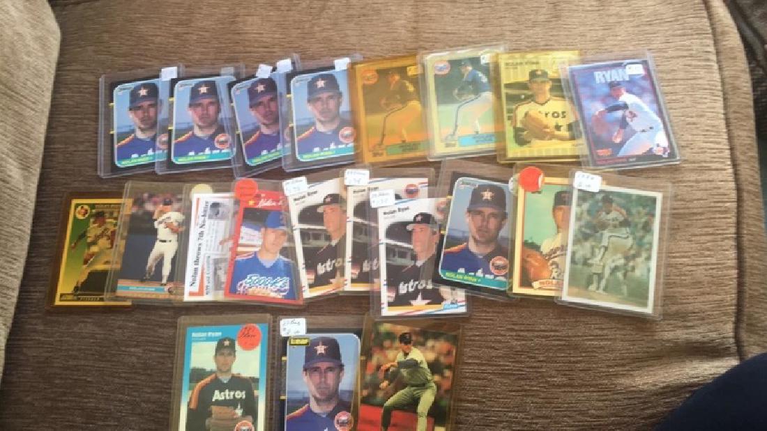 Nolan Ryan 21 Card lot with a 1991 Donruss Error (1 of 3)
