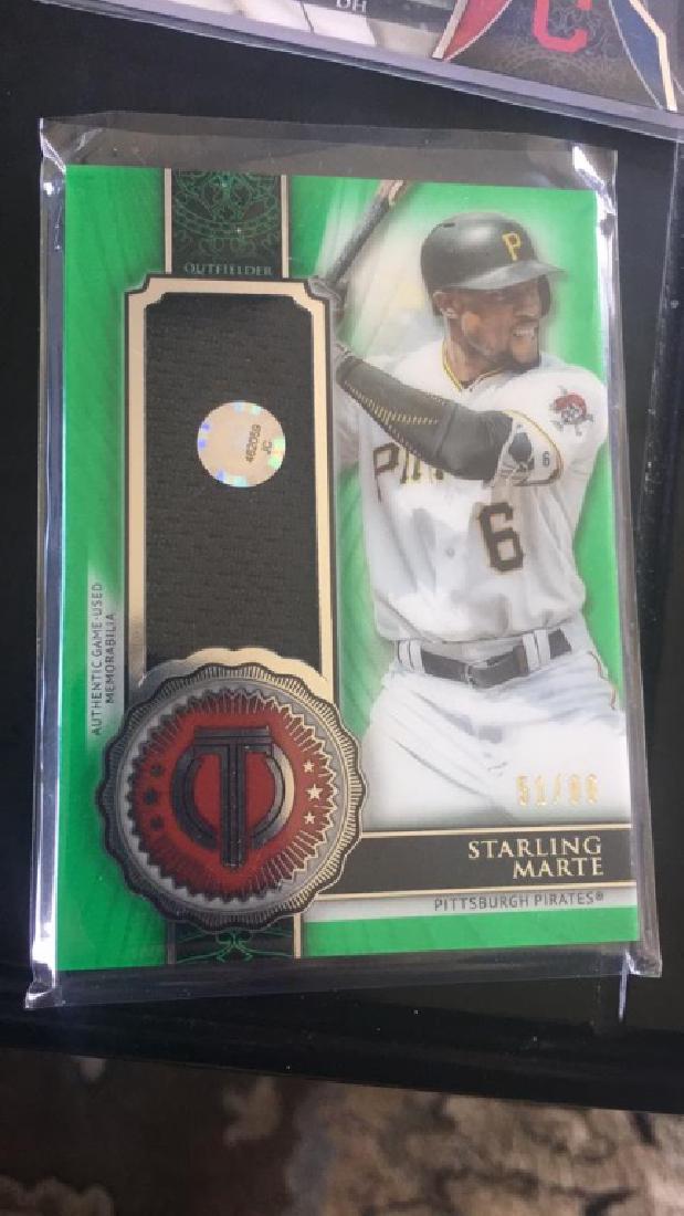 Starling Marte 2017 Topps Tribute Game used patch (1 of 3)