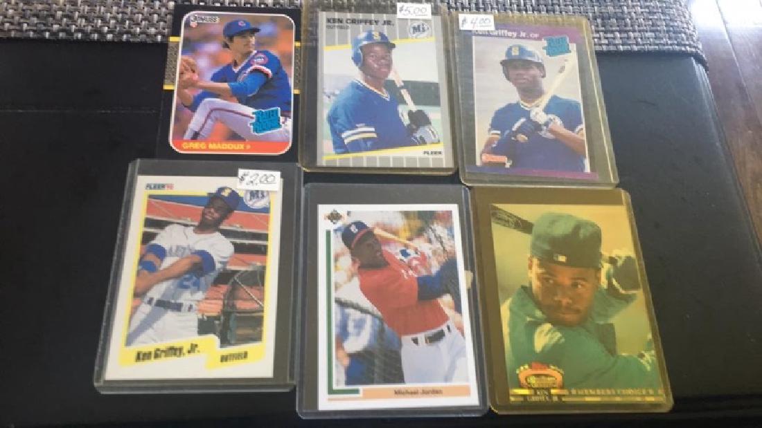 Nice RC star lot Michael Jordan SP 1 Griffey: Donruss and fleer RC Greg Maddux Donruss RC and more