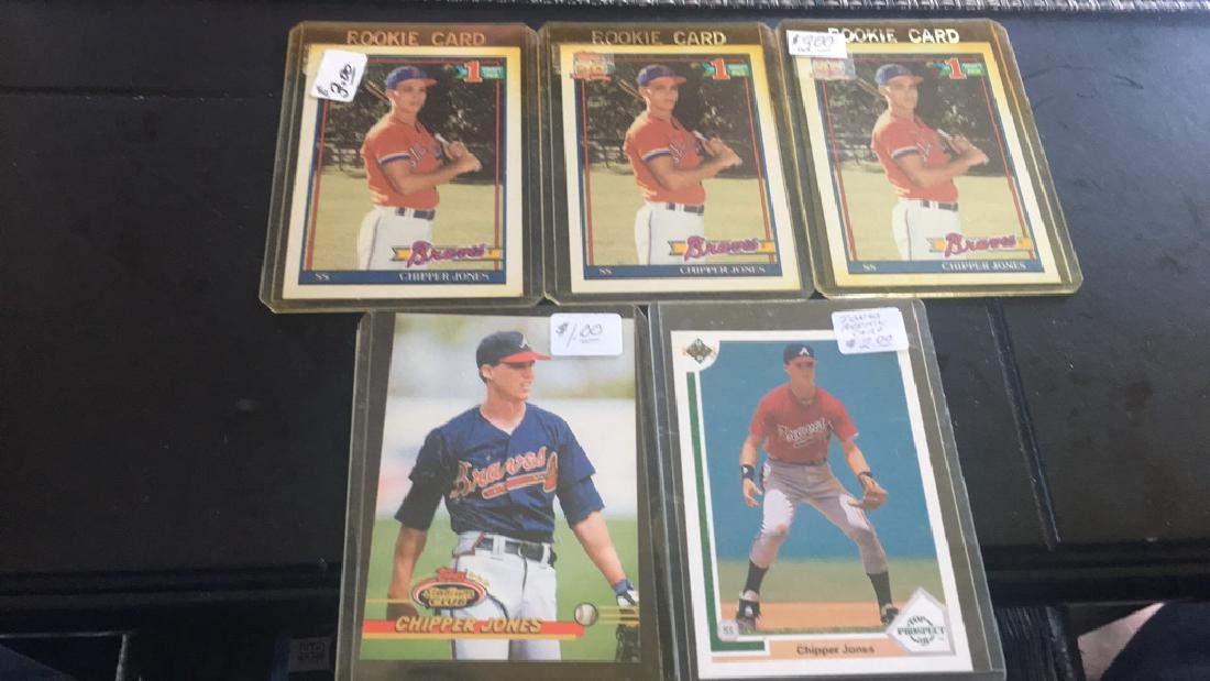 Chipper Jones 5 card RC lot (1 of 2)