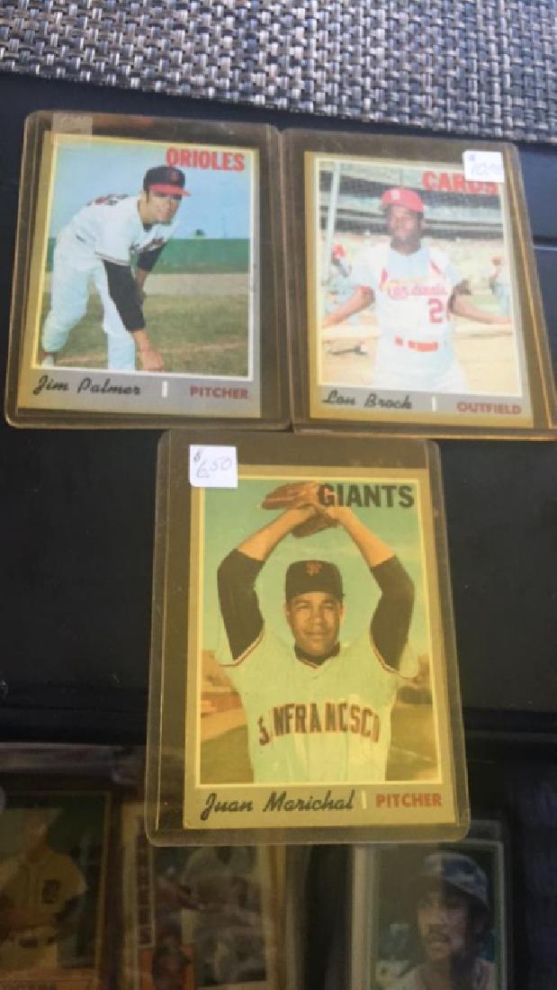 1970 Topps Jim Palmer Lou Brock and Juan Marichal: 1970 Topps Jim Palmer Lou Brock and Juan Marichal