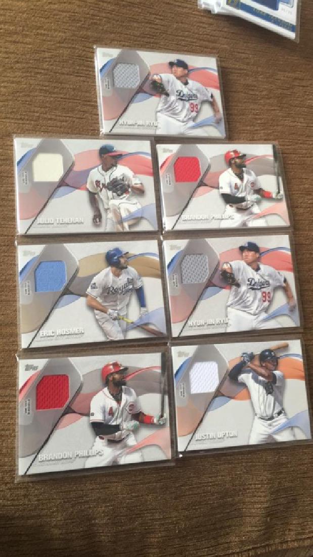 2017 Topps patch Lot of 7 baseball jersey cards (1 of 4)