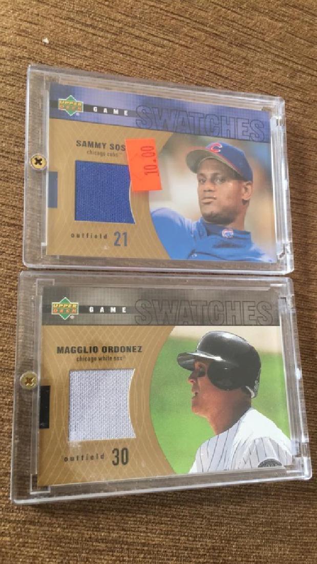 2002 Upper Deck Game Swatch Lot Sammy Sosa and: Magglio Ordonez