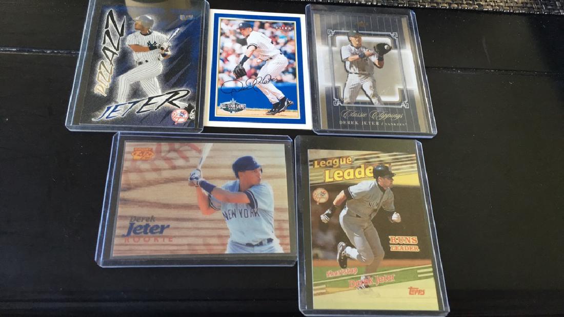 Derek Jeter five card lot with sport flix rookie (1 of 3)