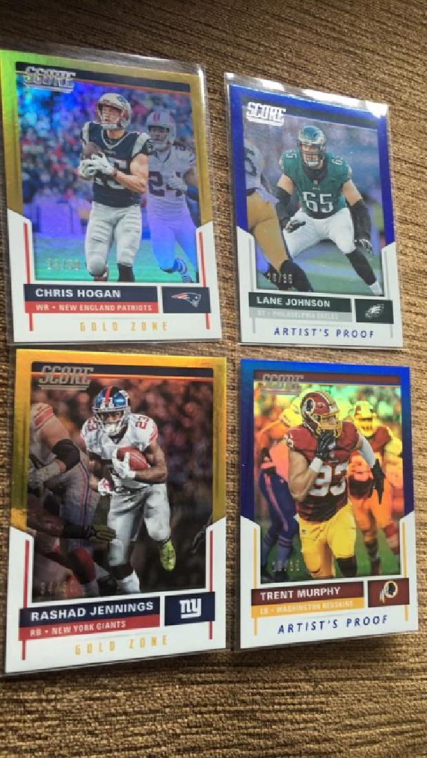 2017 score gold zone and artist proof lot of four (1 of 1)