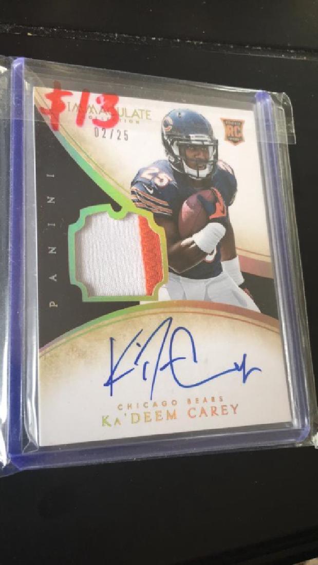Ka'Deem Carey 2014 immaculate patch auto /25 (1 of 2)