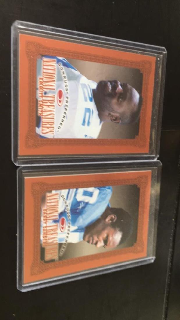 Emmitt Smith Barry Sanders 1997 national: treasures Donruss preferred lot