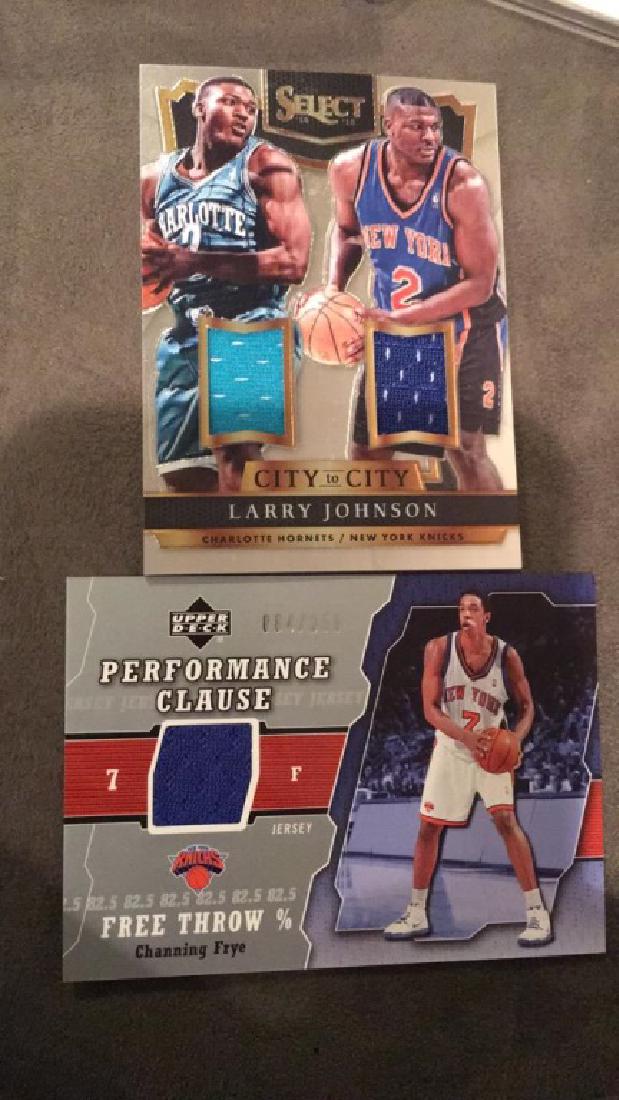 Larry Johnson select city to city door jersey: Channing Frye upper deck jersey