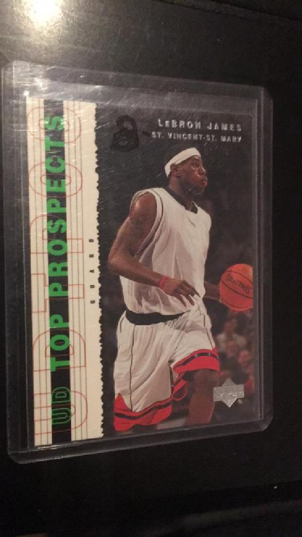 LeBron James 2003 UD top prospects rookie (1 of 2)