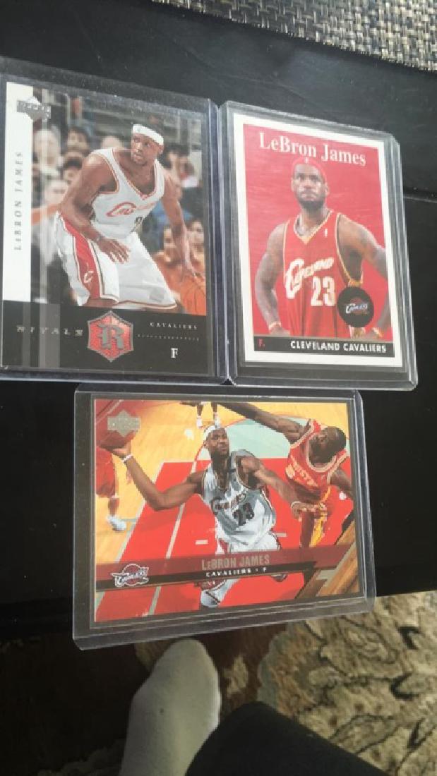 LeBron James three card lot (1 of 3)