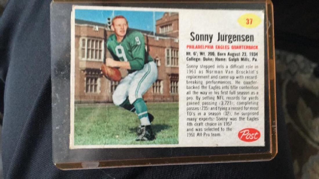 Sunny Jurgensen 1962 post football vintage card (1 of 1)