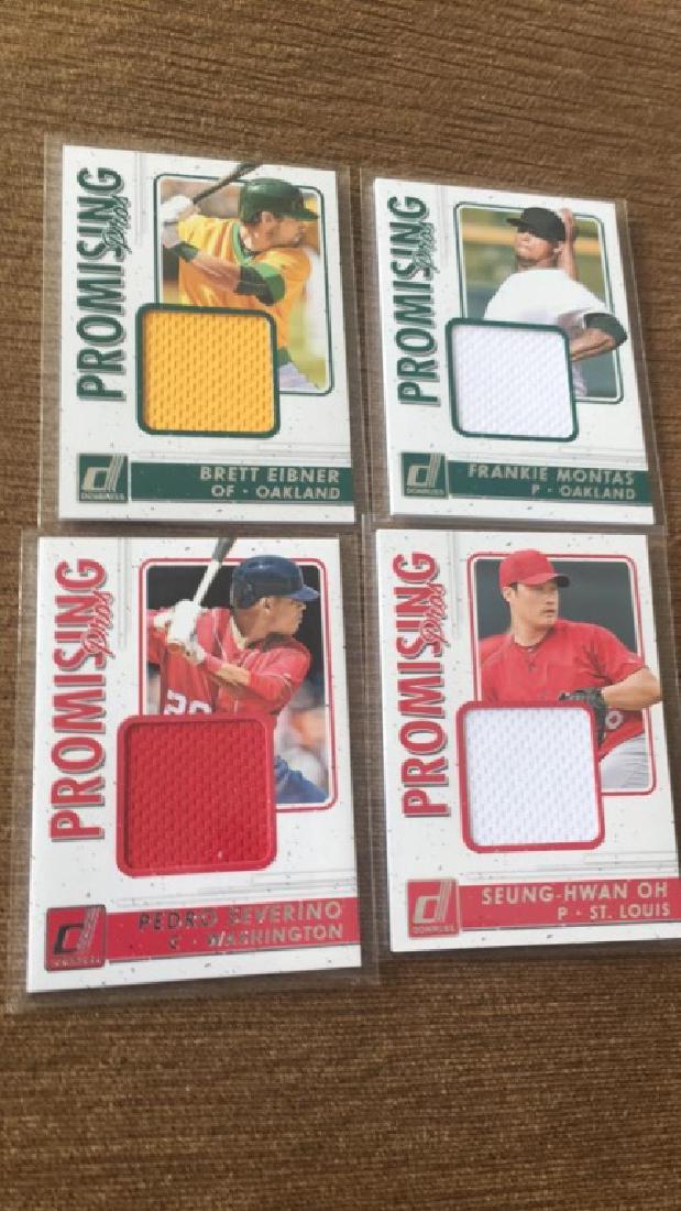 2017 Donruss 4 card patch RC lot: Brett Eibner (1 of 3)