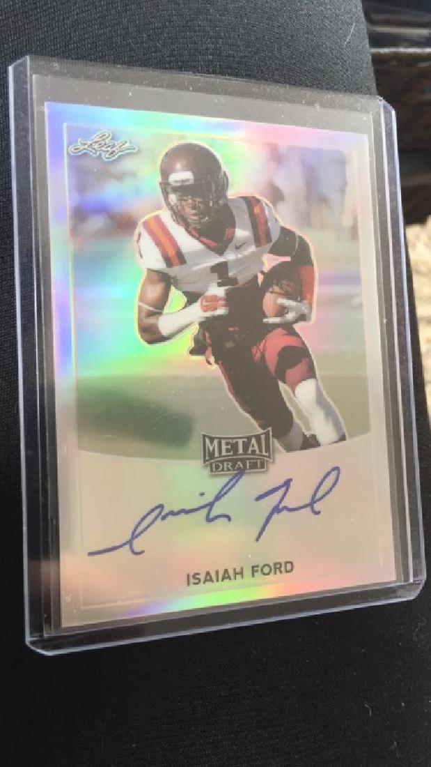 Isaiah Ford 2017 leaf metal auto (1 of 2)