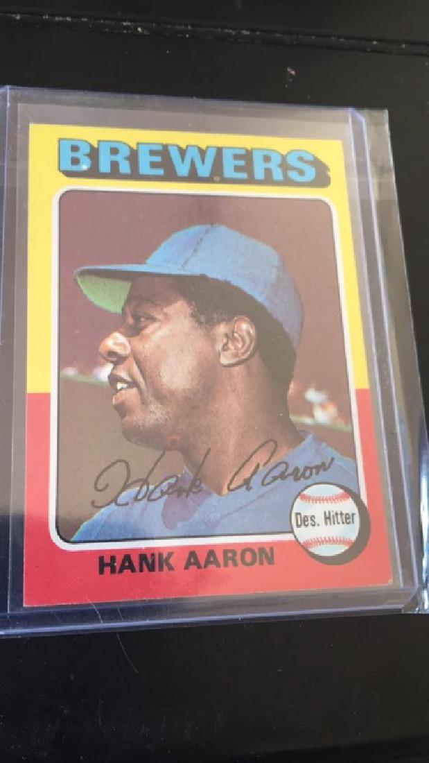 Hank Aaron 1975 Topps nice shape (1 of 2)