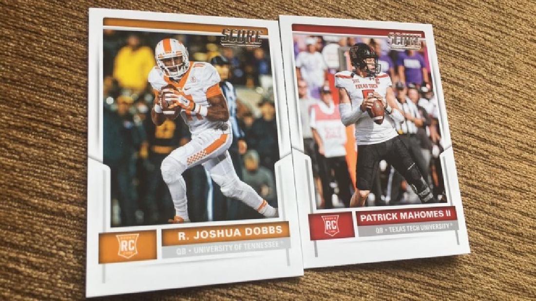 Joshua Dobbs and Patrick Mahomes 2017 score RC (1 of 1)