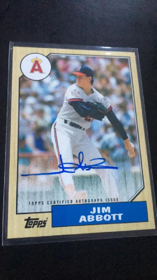 Jim Abbott 2017 Topps 1987 version auto (1 of 2)