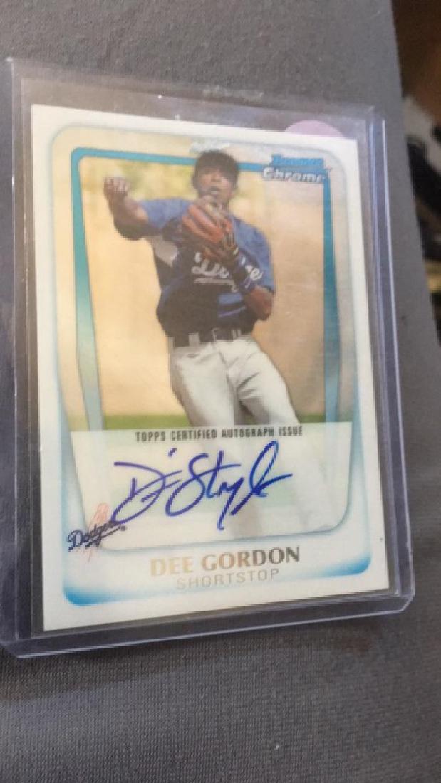 Dee Gordon 2011 bowman chrome auto (1 of 2)