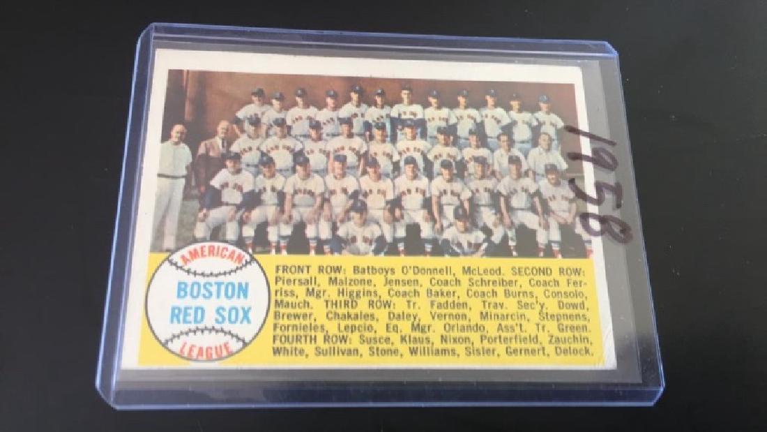 Boston Red Sox 1958 Topps  team card (1 of 2)