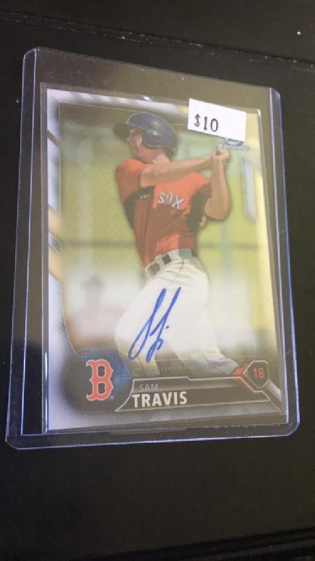Sam Travis 2016 Bowman Chrome Auto (1 of 2)