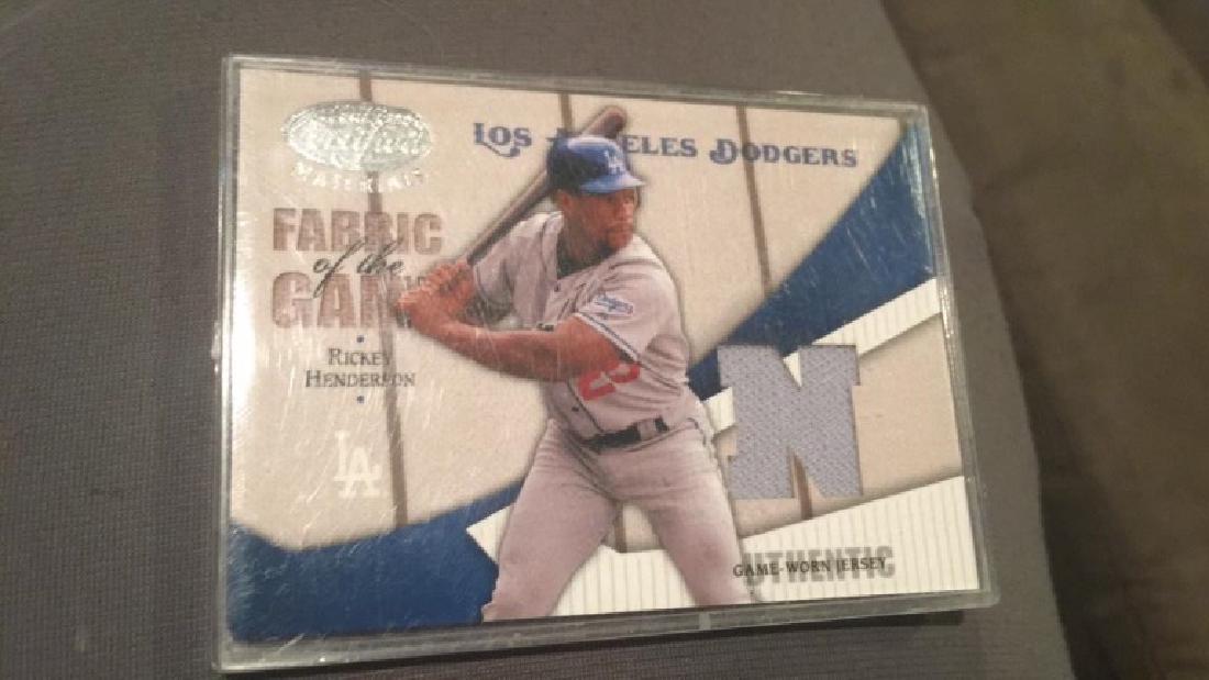 Ricky Henderson 2004 with certified fabric of the (1 of 2)
