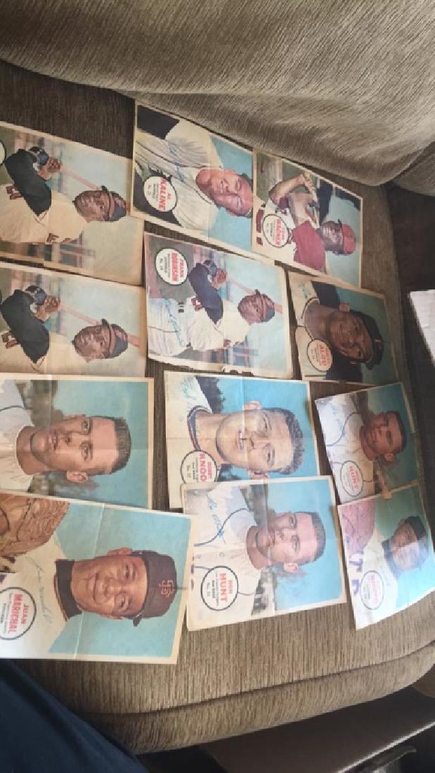 1969 vintage baseball posters made by tops Frank: Robinson Al K-line Ron hunt one Marshall and more