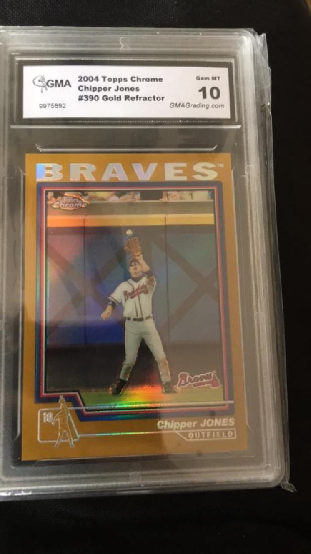 Chipper Jones 2004 tops chrome gold refractor (1 of 2)