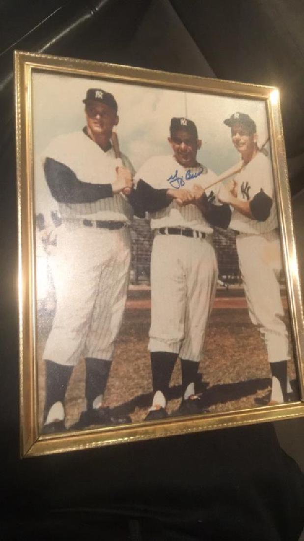 Yogi Berra Signed autograph 8x10 with Mantle and (1 of 2)