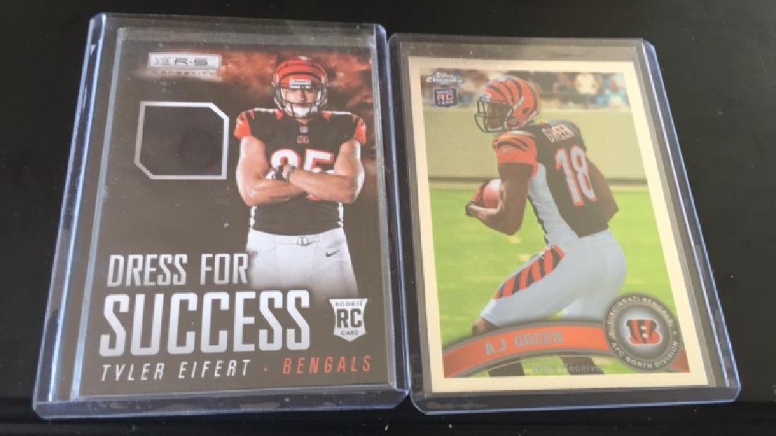 AJ Green Topps chrome RC and Tyler Eifert jersey (1 of 2)