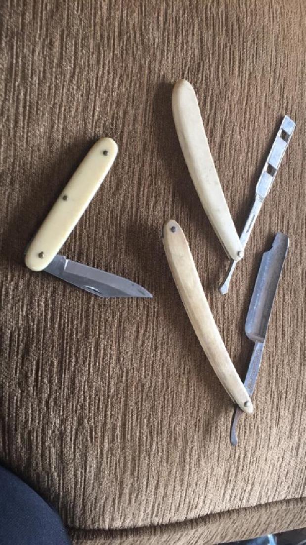 Vintage razor blade lot and pocket knife (1 of 2)