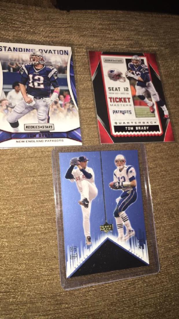Tom Brady three card lot with inserts (1 of 2)