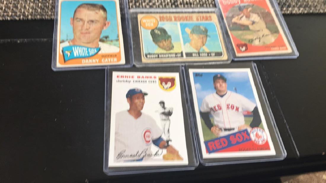 Vintage baseball card Lot of three with Ernie: Banks and Roger Clemens tops archives cards