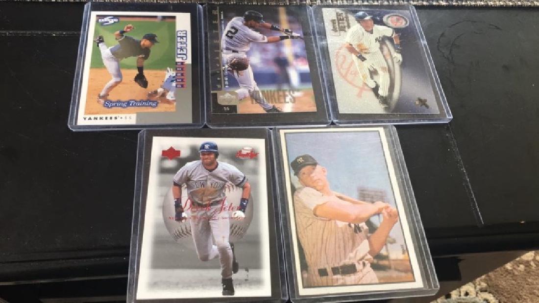 Derek Jeter and Mickey Mantle five card lot (1 of 2)