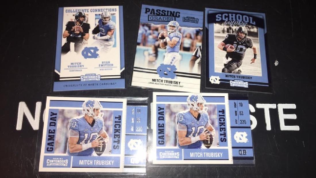 Mitch Trubisky five card contenders rookie lot (1 of 2)