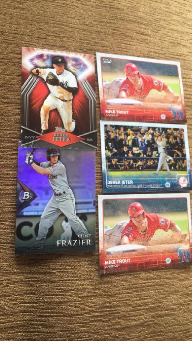Mike Trout Derek Jeter and Clint Frazier baseball (1 of 2)