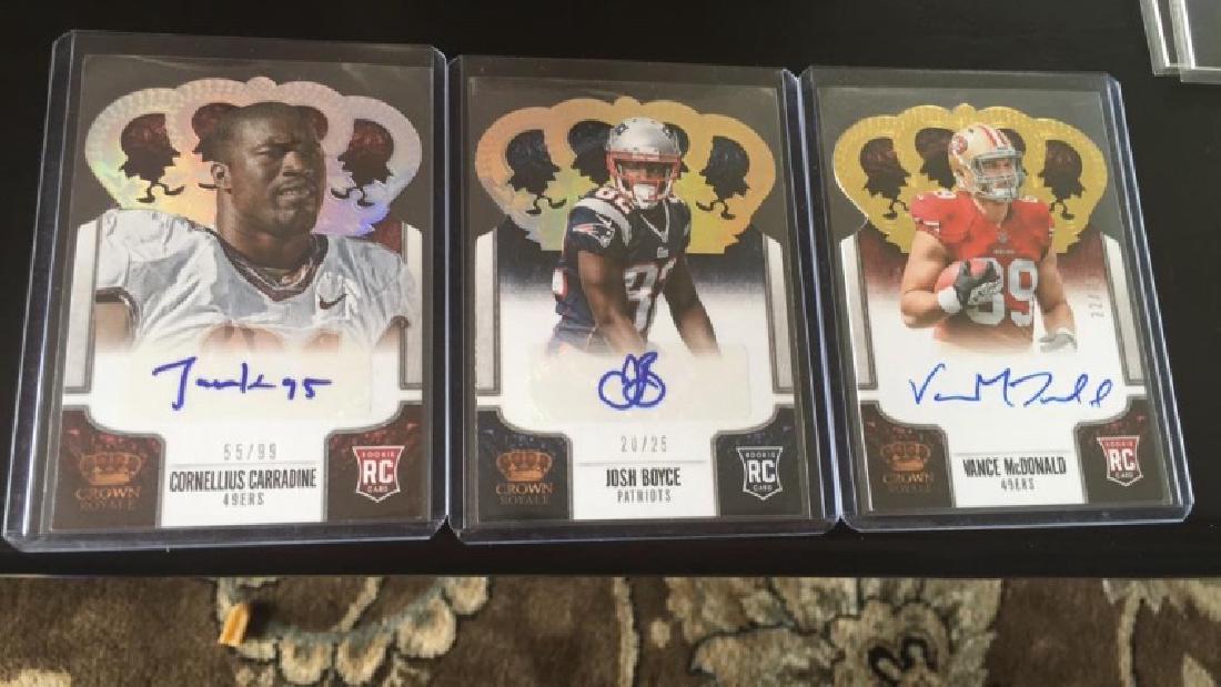 2013 crown royale 3 card auto RC lot all are (1 of 3)