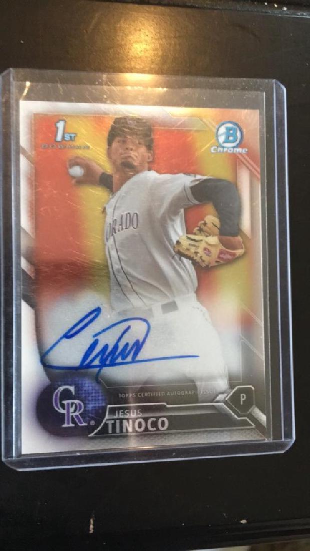 Jesus Tinoco 2016 Bowman chrome auto (1 of 2)