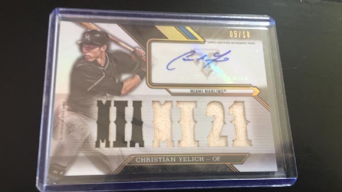 Christian Yelich 2016 Topps Triple Threads auto (1 of 1)