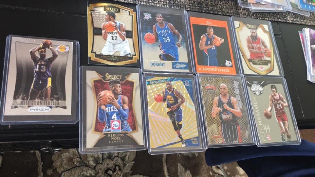 Really nice basketball car lot loaded with stores: and Hall of Famer's will Chamberlain Pete Maravich Kevin Durant Charles Barkley Al Horford James Harden loaded lot