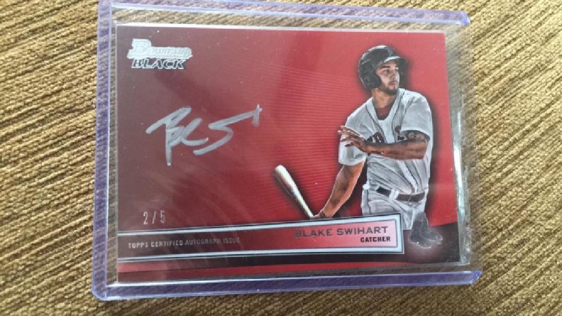 Blake Swihart 2015 Bowman black auto short print (1 of 2)