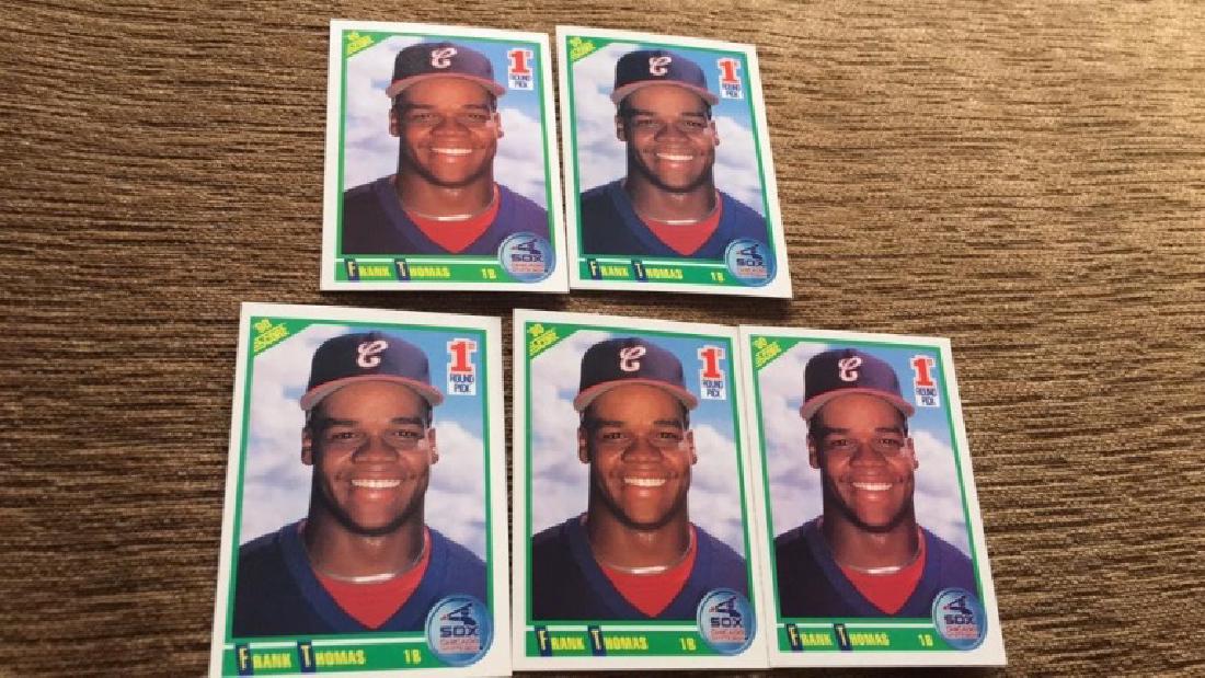 Five 1990 score Frank Thomas rookie cards (1 of 1)